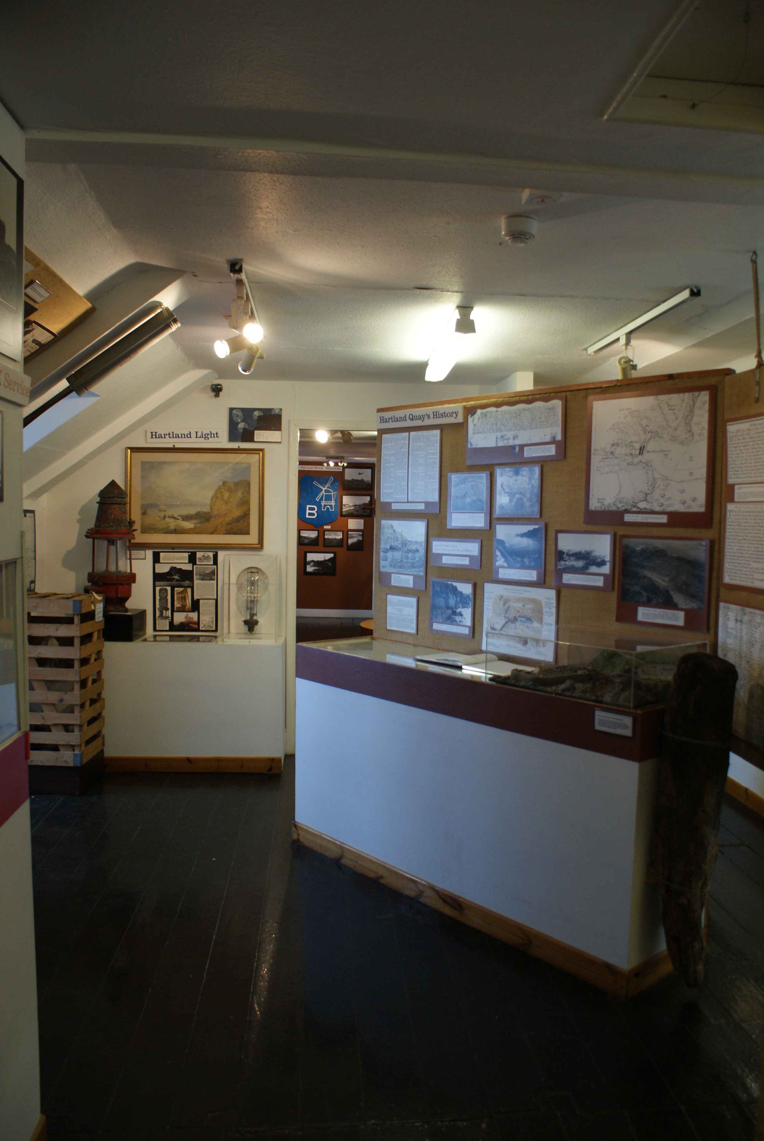 Display of maritime relics at Hartland Quay Museum