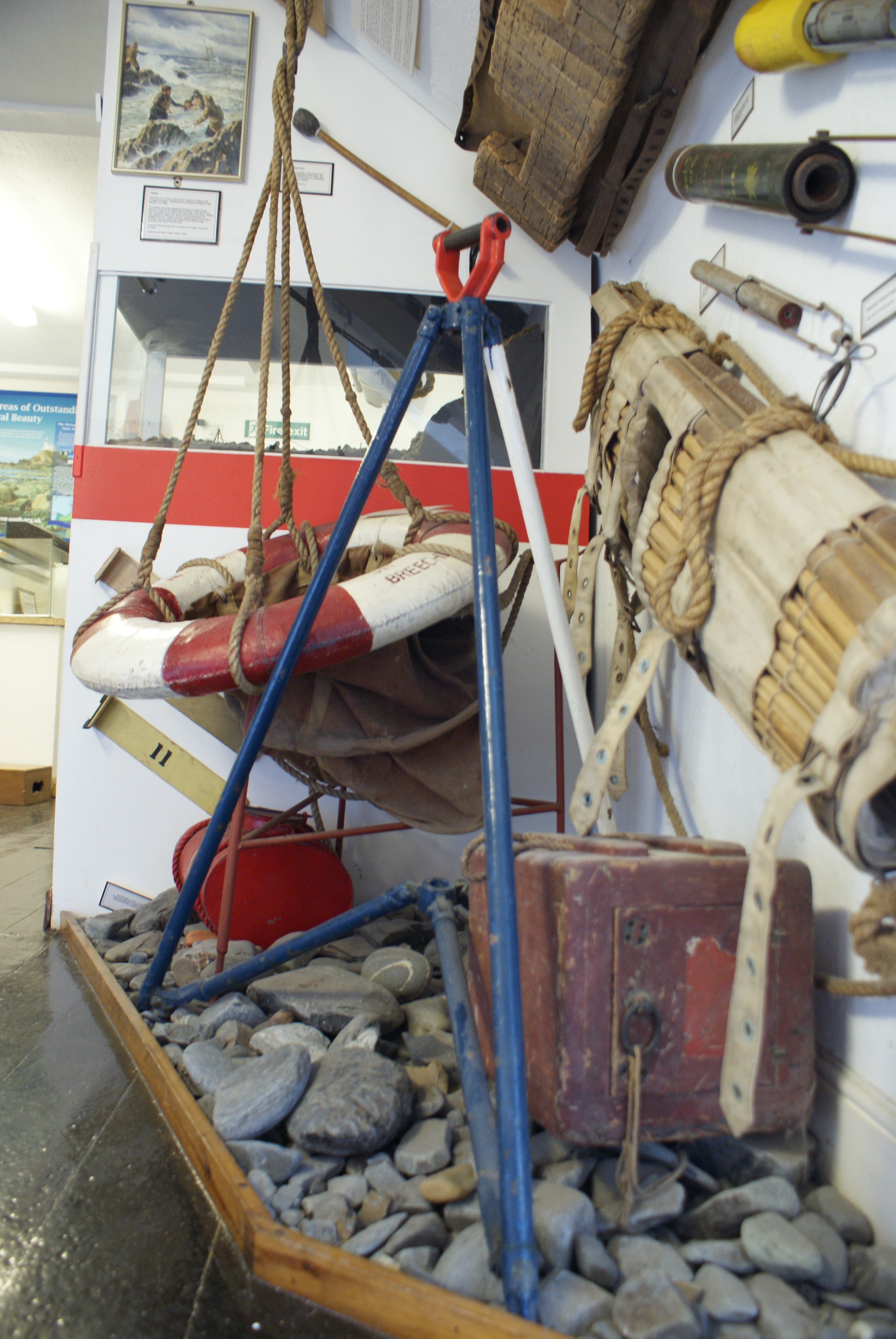 Display of maritime relics at Hartland Quay Museum