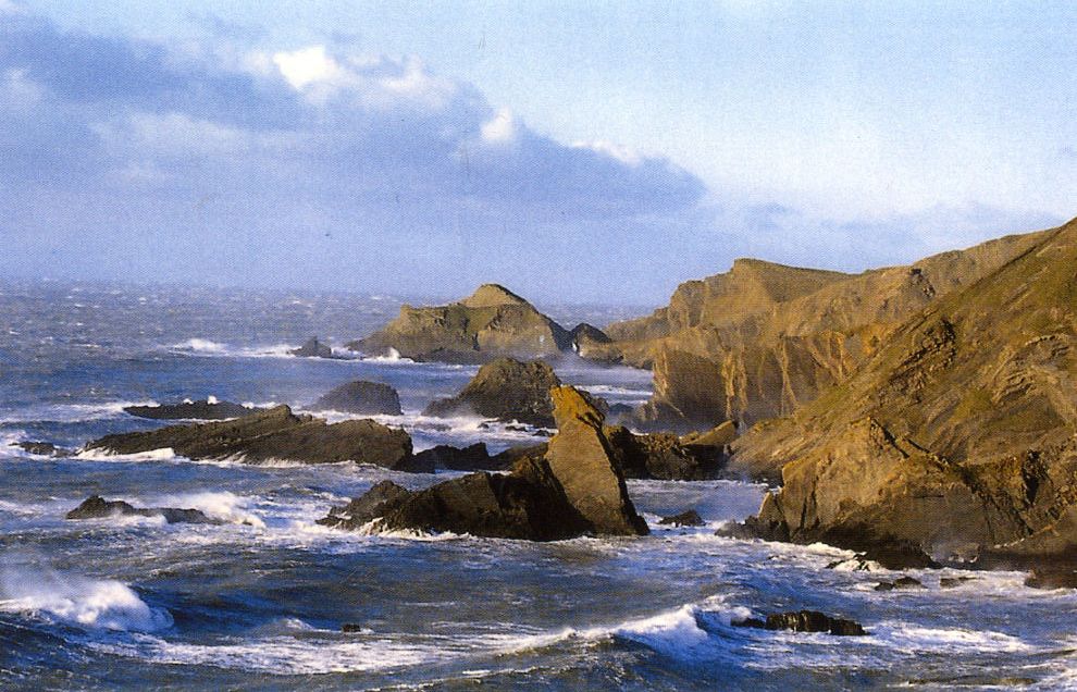 a photo of life rock and the coast looking north from Hartland Quay